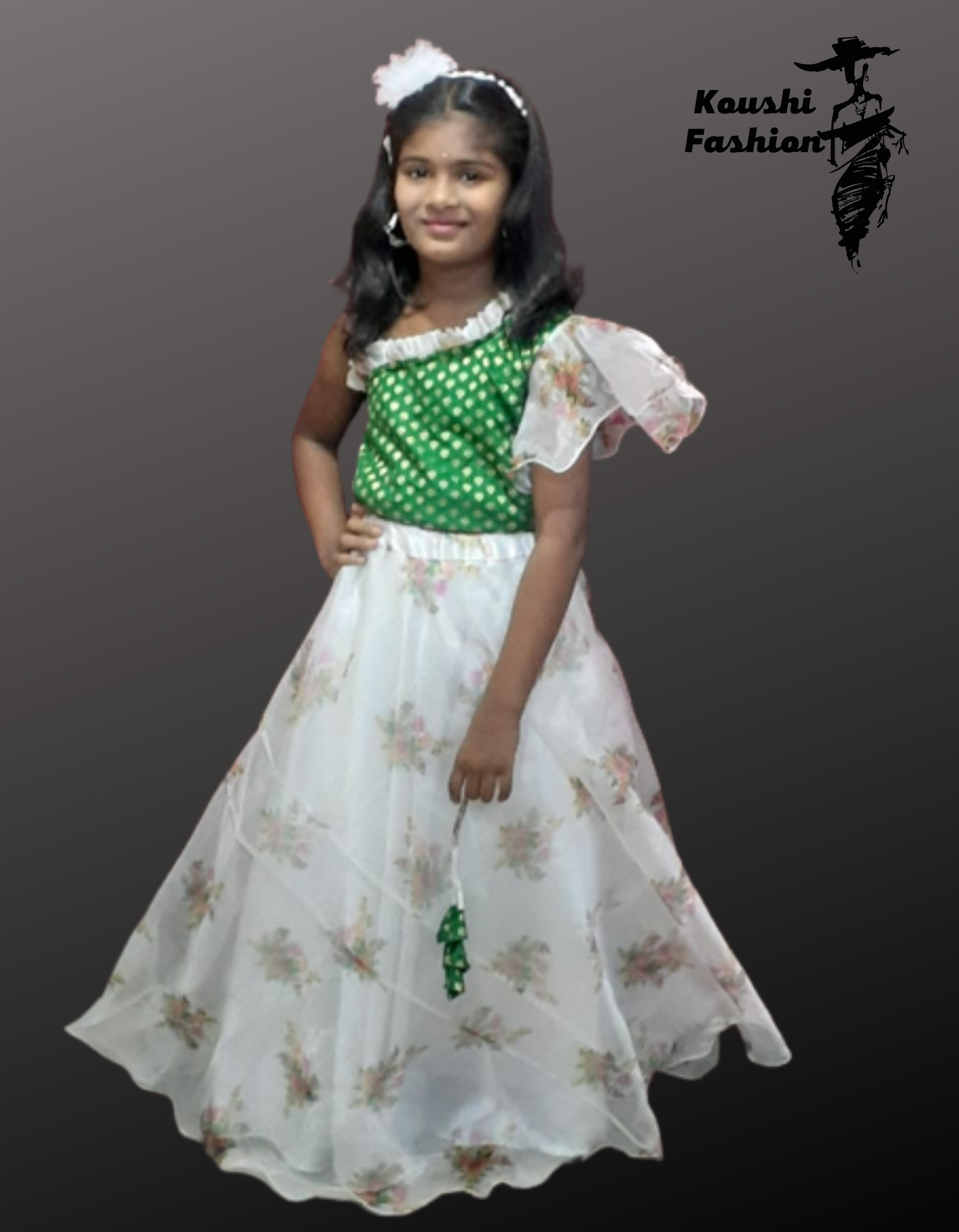 Shoryam Fashion Kids Girls Party Wear Crop Top With Lehenga